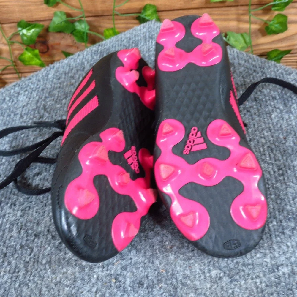 Adidas Goletto VIII FG Girls Size 13 Black Pink Synthetic Soccer‎ Cleats Firm
